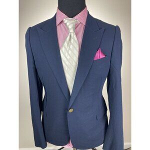 $1950.00 Lanvin Italian Navy 1Btn Sport Jacket 38R 38 R